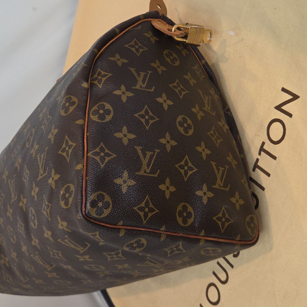 Louis Vuitton 1992 Ultra Rare Vintage Speedy35 Excellent condition lock/key #308 - Picture 10 of 17